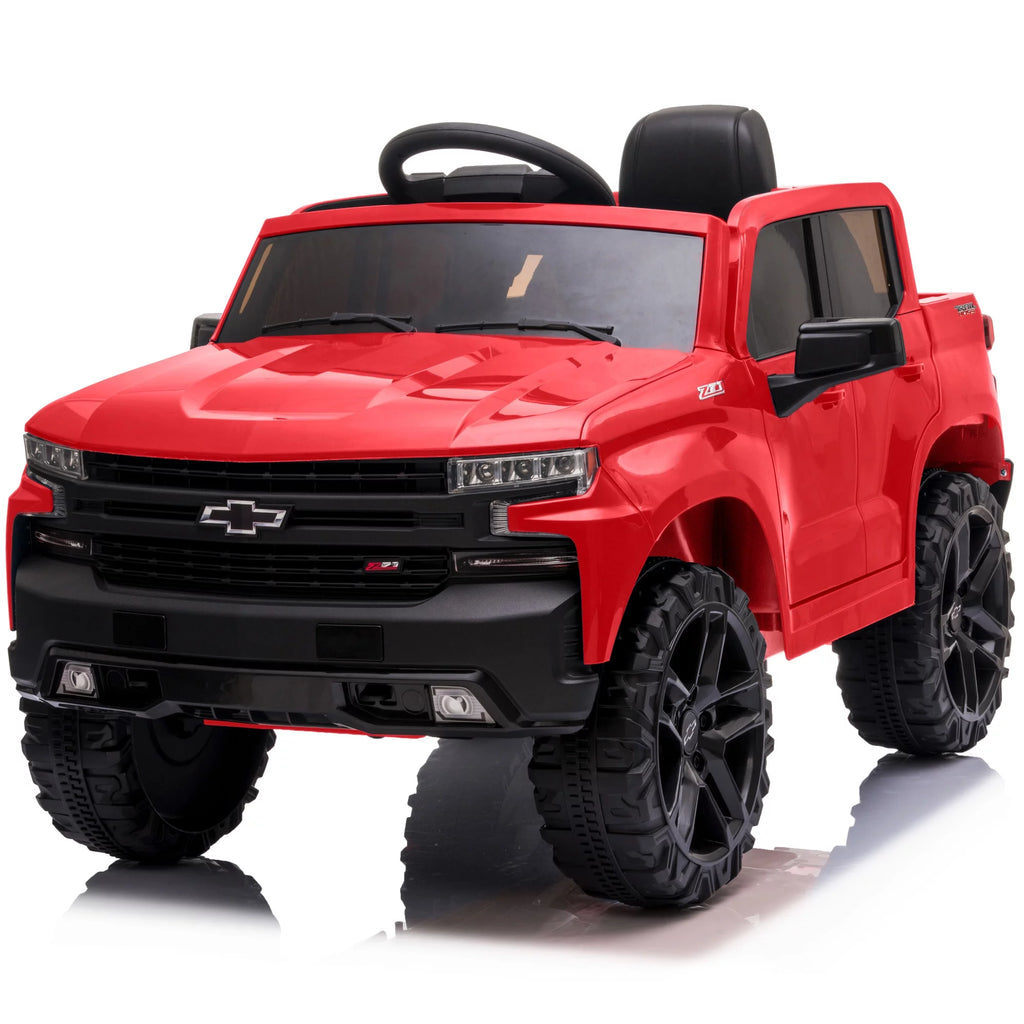 12V Battery Powered Licensed Chevrolet Silverado Truck - Red L104