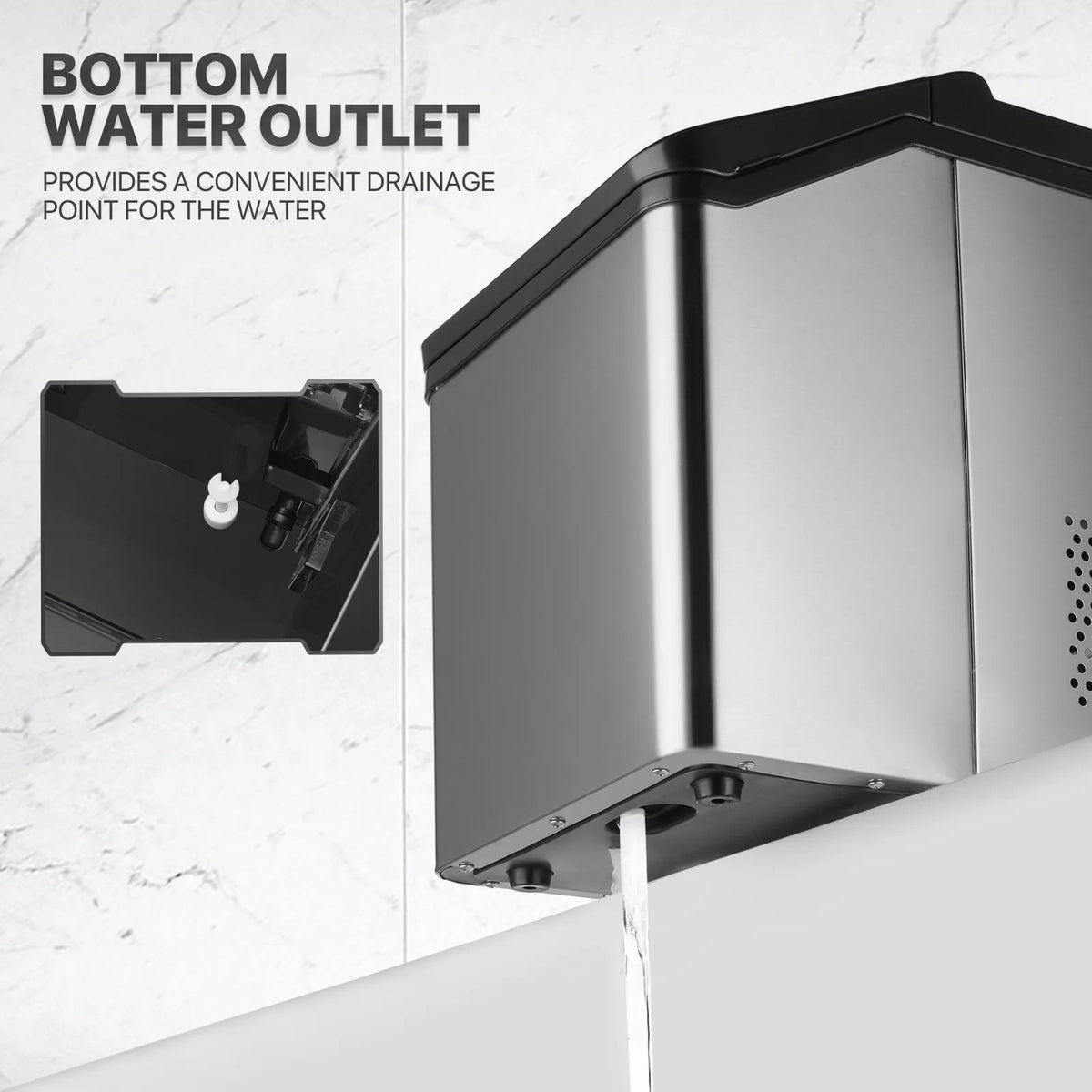 Countertop Ice Maker Machine with Basket and Scoop, Black V1187