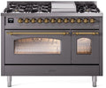 48 Dual Fuel Natural Gas Range Matte Graphite Brass Trim V513757
