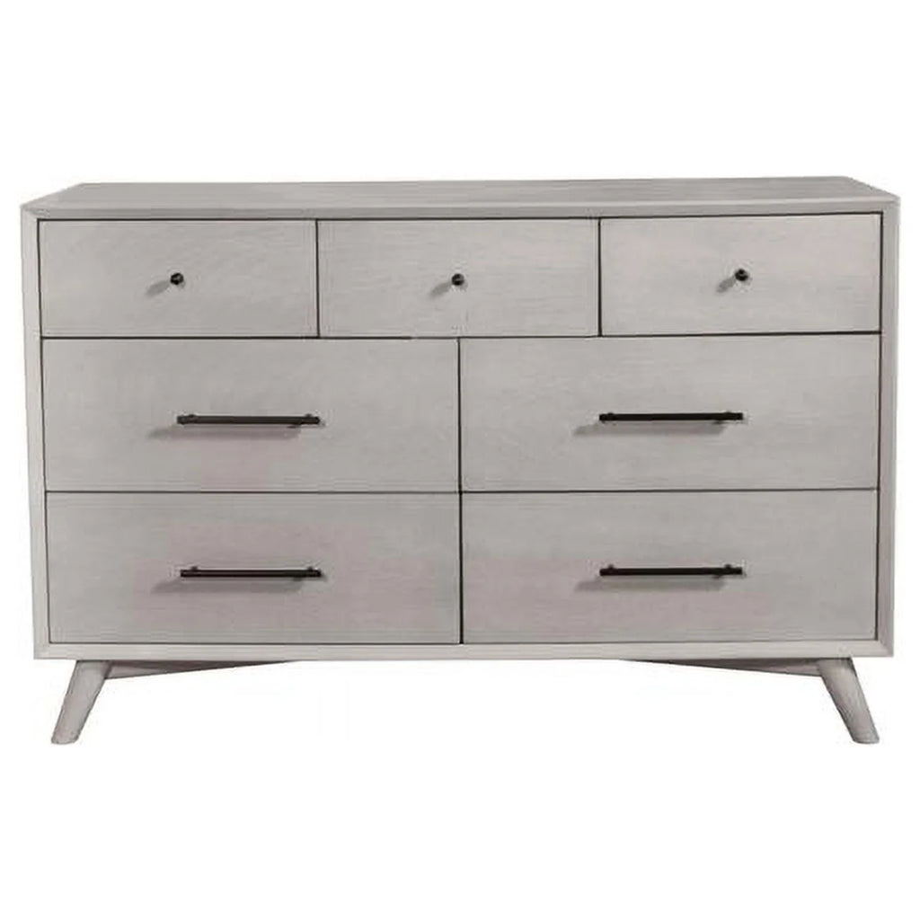 Gray Solid Wood Seven Drawer Double Dresser U795