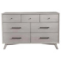 Gray Solid Wood Seven Drawer Double Dresser U795