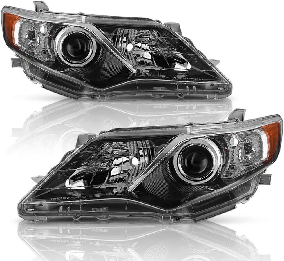 Black Projector Headlights Assembly Driver + Passenger Side B4172