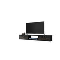 Black 63 in. Floating Entertainment Center with Storage Doors Z7885