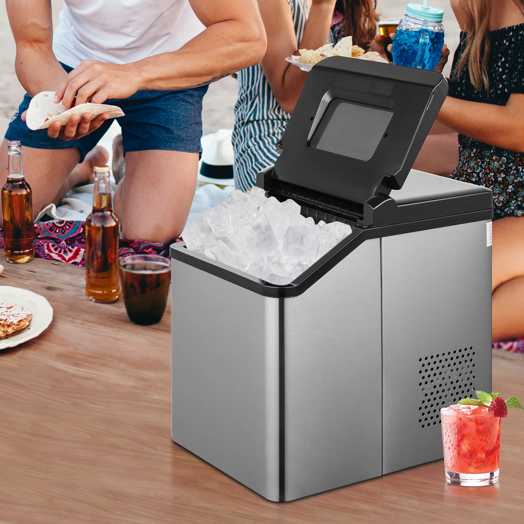 Countertop Ice Maker Machine with Basket and Scoop, Black V1187