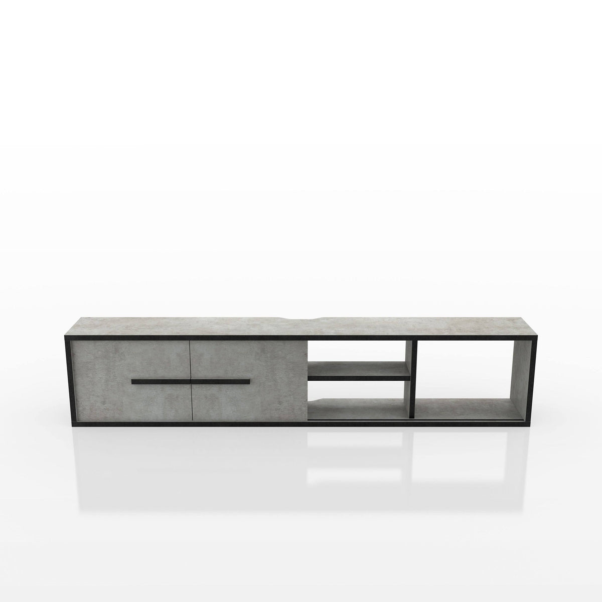 Reclaimed Oak Wall-Mounted Media Console B962974