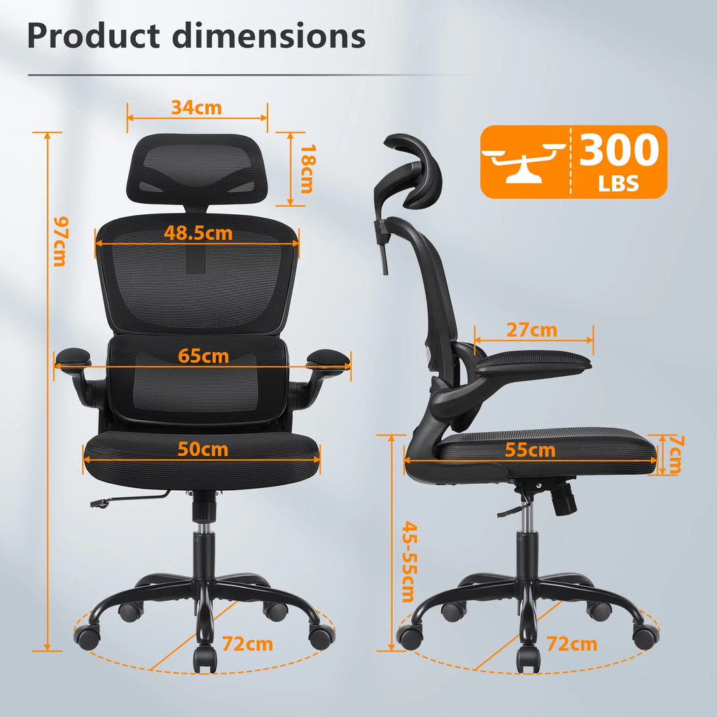 Black High Back Mesh Ergonomic Office Chair G820