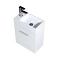 18 in. Wall Mount High Gloss White Bathroom Vanity A946