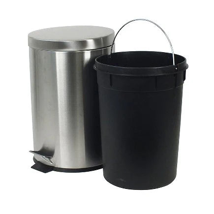 Silver 12L Pedal Bin Q9598