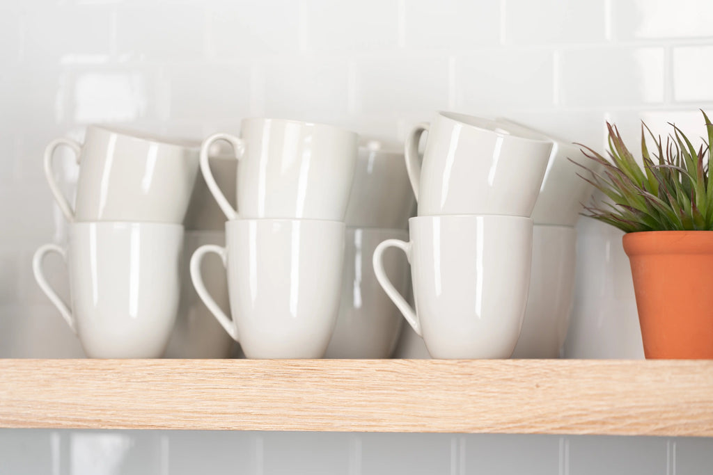 Ceramic Mug Set of 12 White V86472