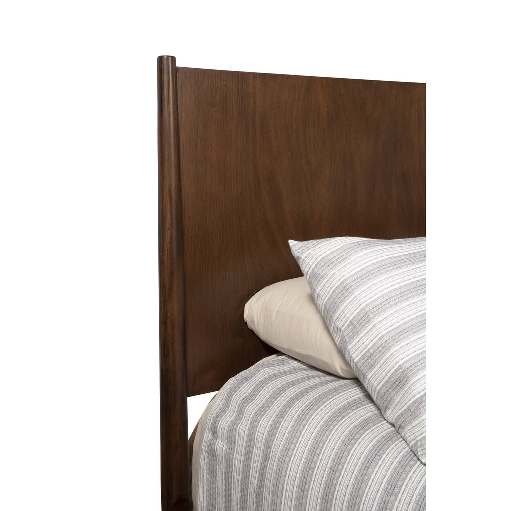 Gray Wood Queen Panel Bed Q7581