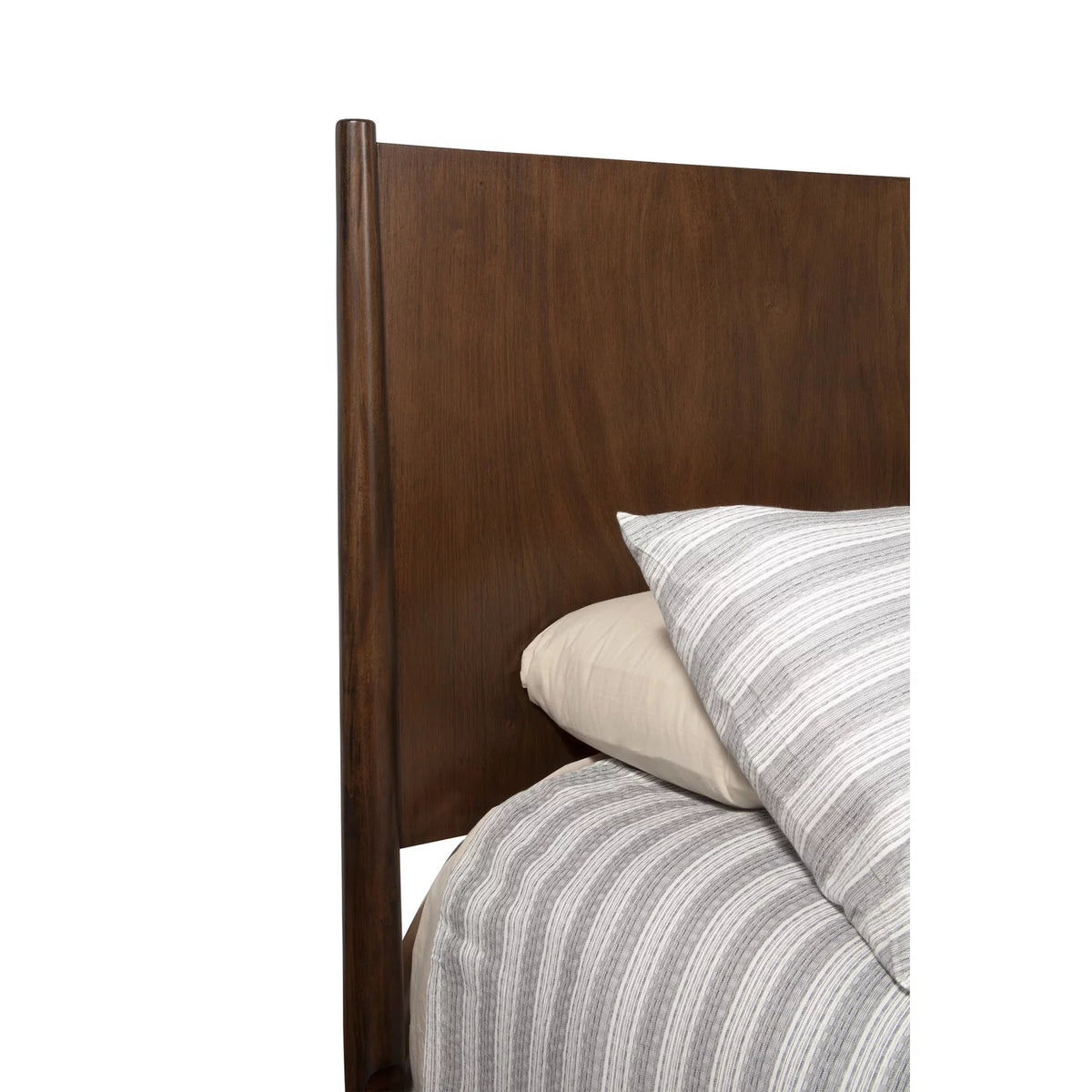 Gray Wood Queen Panel Bed Q7581
