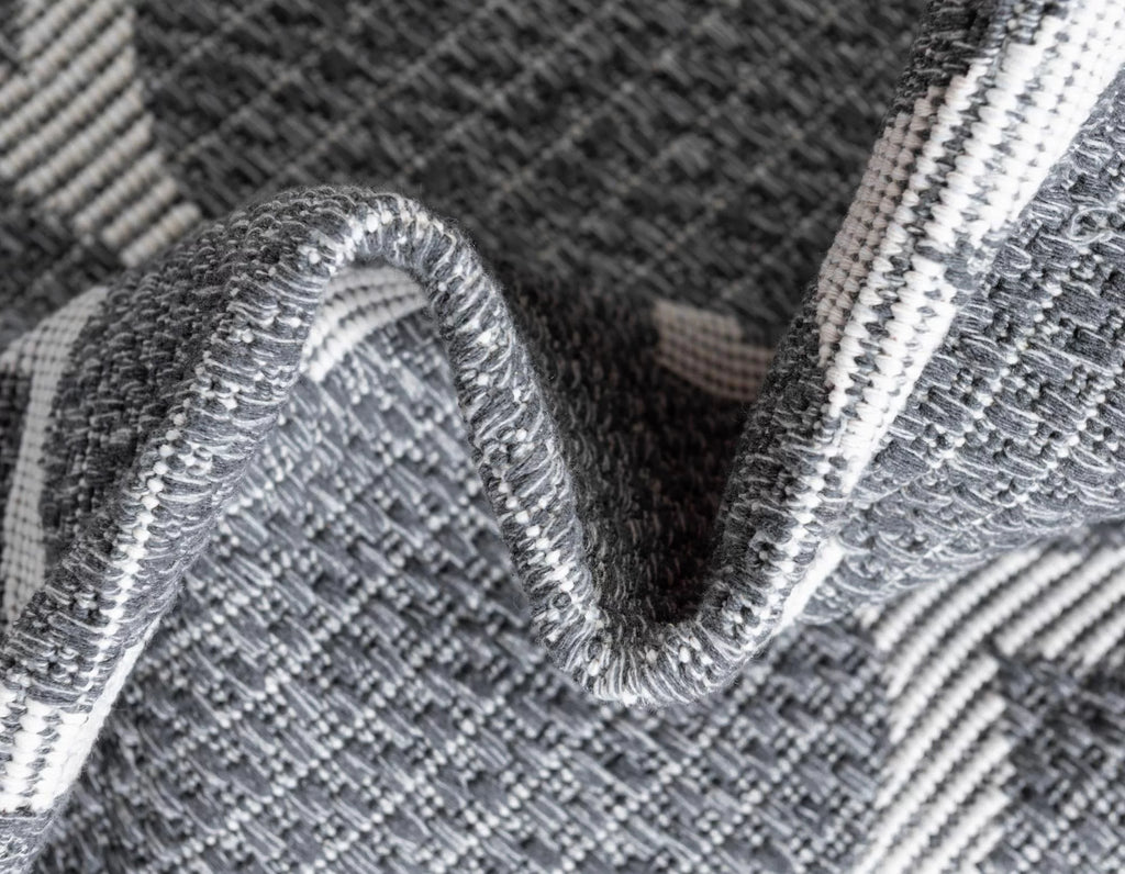 2' x 3' Dark Gray Flatweave Rug G719