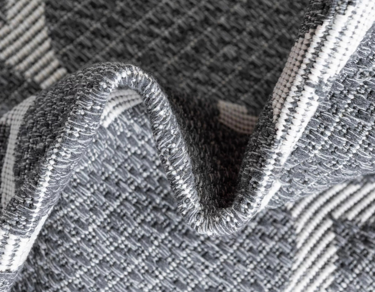 2' x 3' Dark Gray Flatweave Rug G719