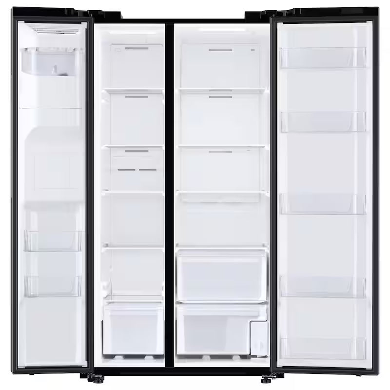 Side by Side Refrigerator in Black Stainless Steel Y3928