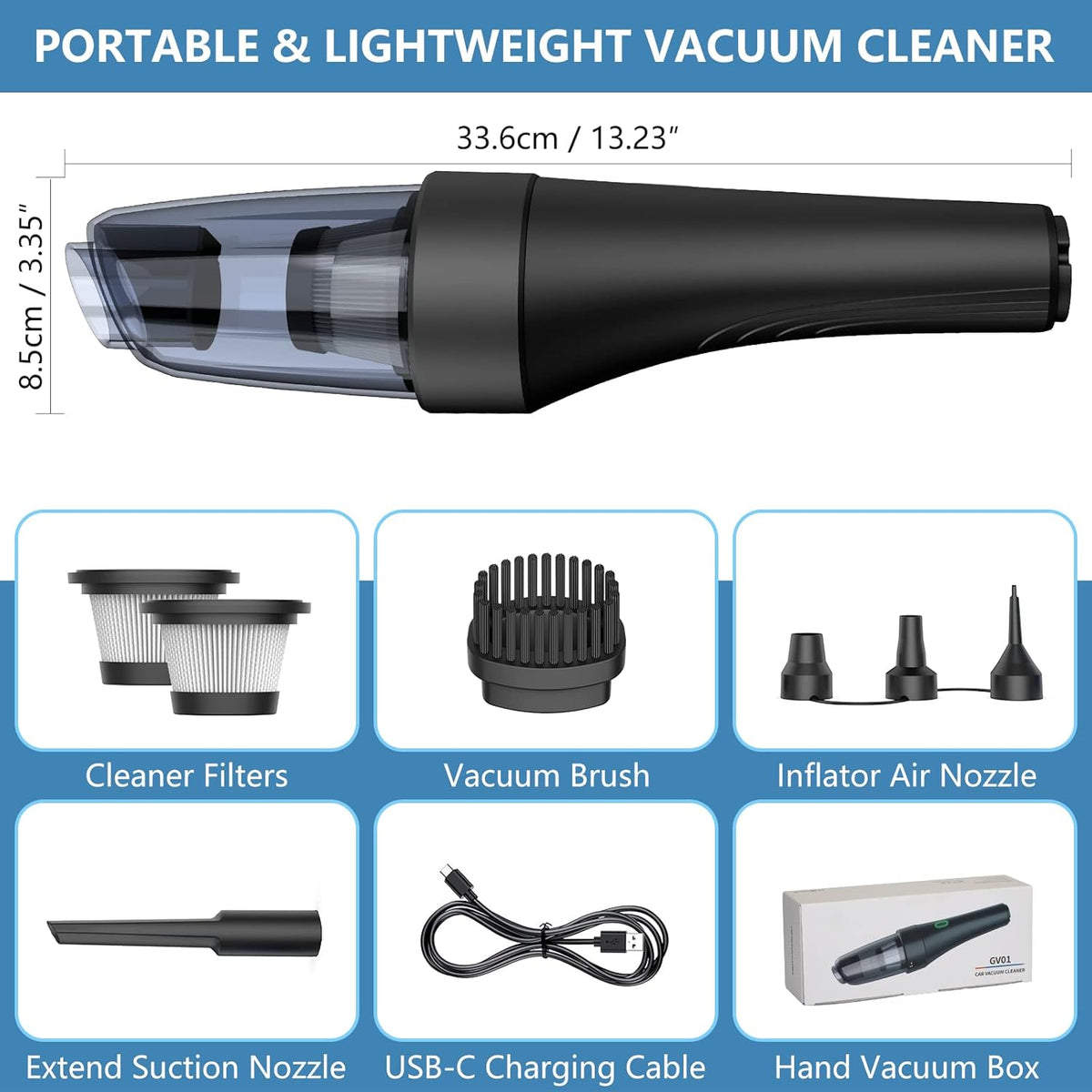 Cordless Handheld Vacuum Cleaner 9500PA Q835575