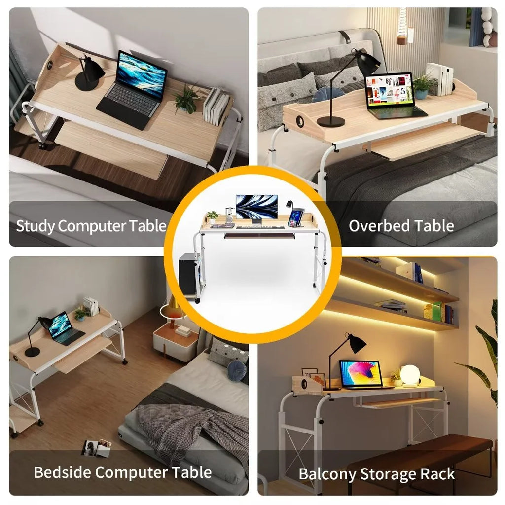 Height Adjustable Overbed Table with Wheels X3391