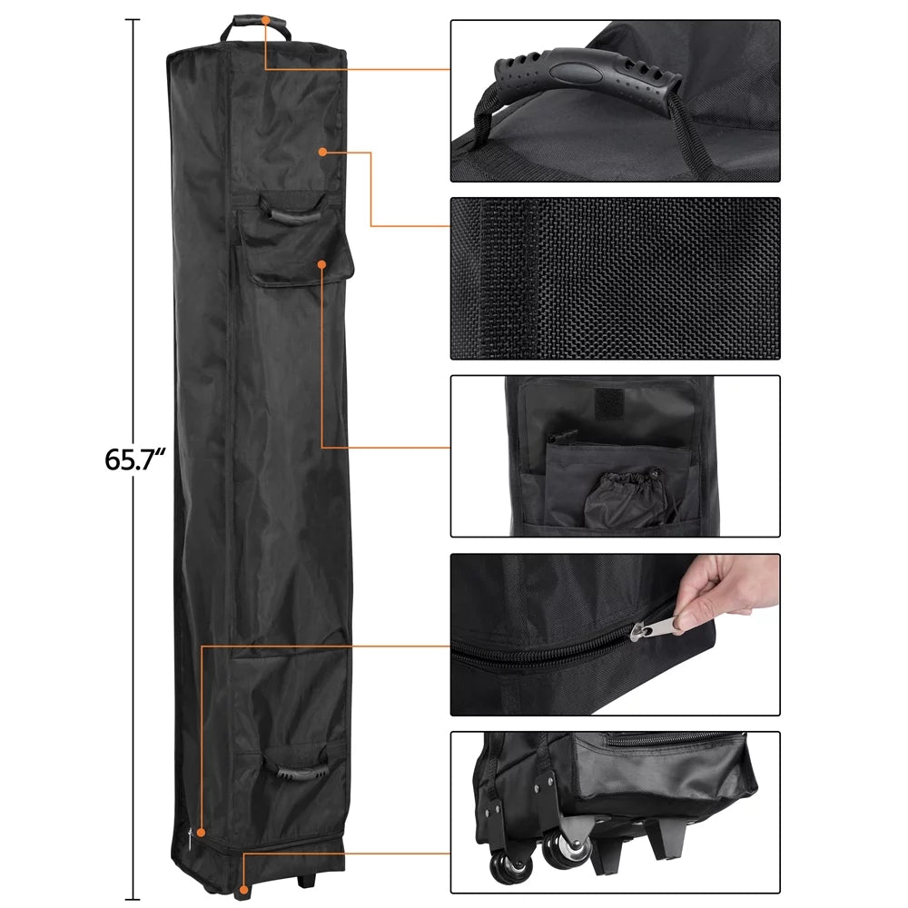 Adjustable 10' x 10' Pop-up Canopy with Wheeled Carry Bag, Blue S829750