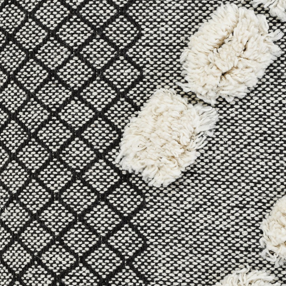 20" x 20" Hand-stitched Gray White Geometric Organic Cotton Pillow Cover S1205