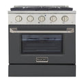 30 Pro-Style Natural Gas Dual Fuel Range with 4 Burners in Gray I955230