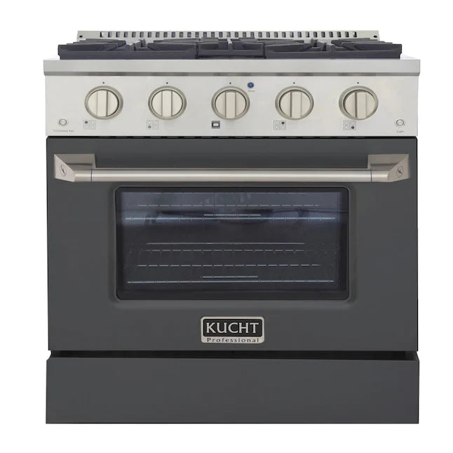 30 Pro-Style Natural Gas Dual Fuel Range with 4 Burners in Gray I955230