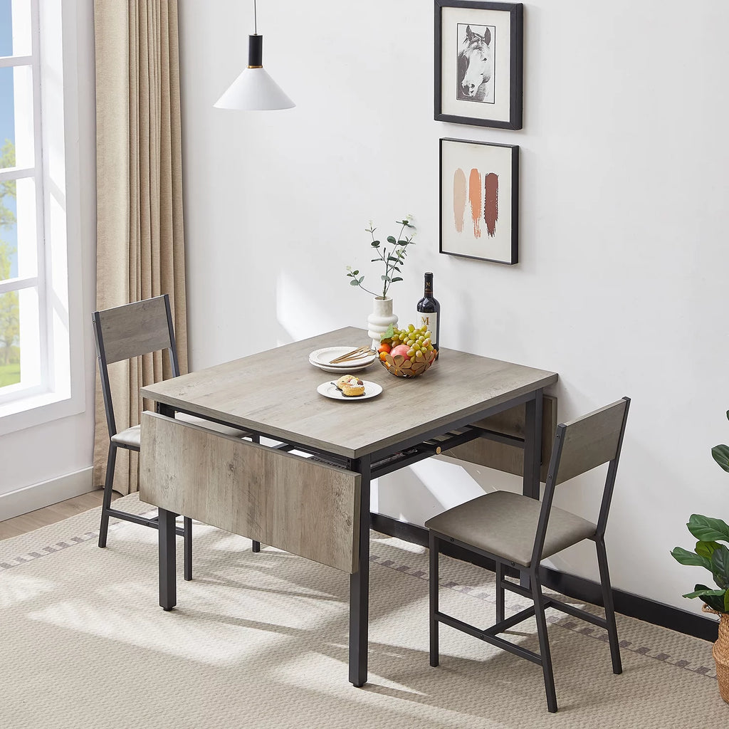 Folding Drop Leaf Dining Table with Shelf I448