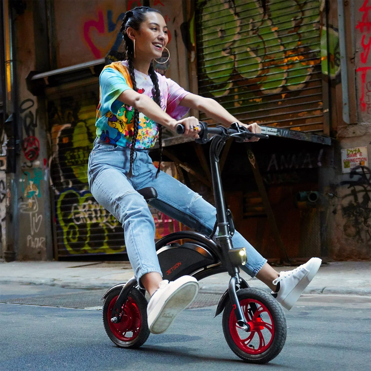 Folding Electric Ride-On with Twist Throttle, Black H483199