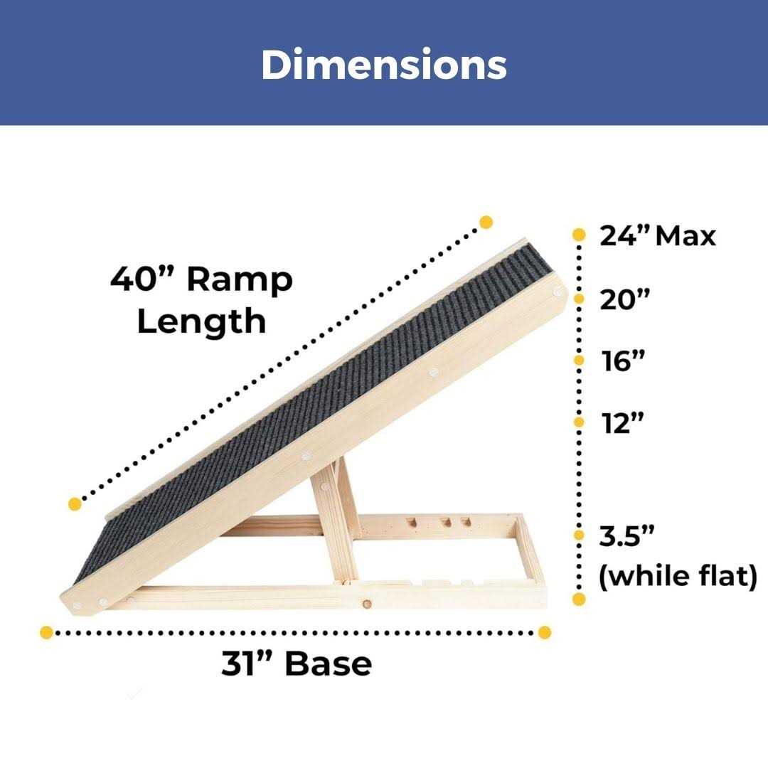 Natural Wood PawRamp for Small & Large Dogs U82142