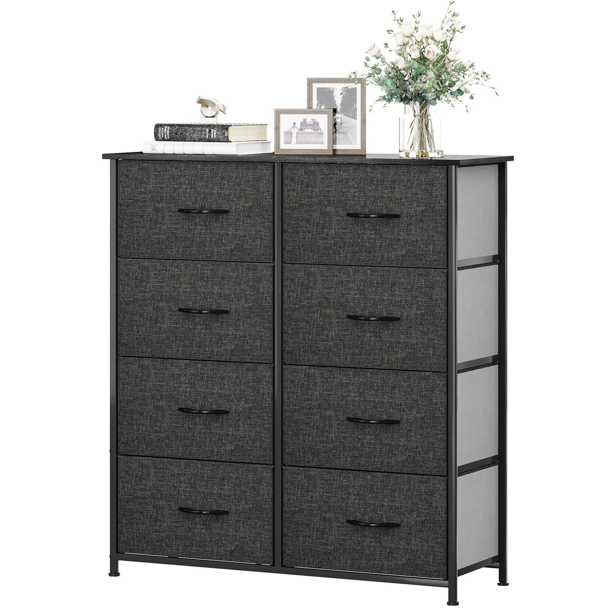 Black Gray 8 Drawer Dresser K946126