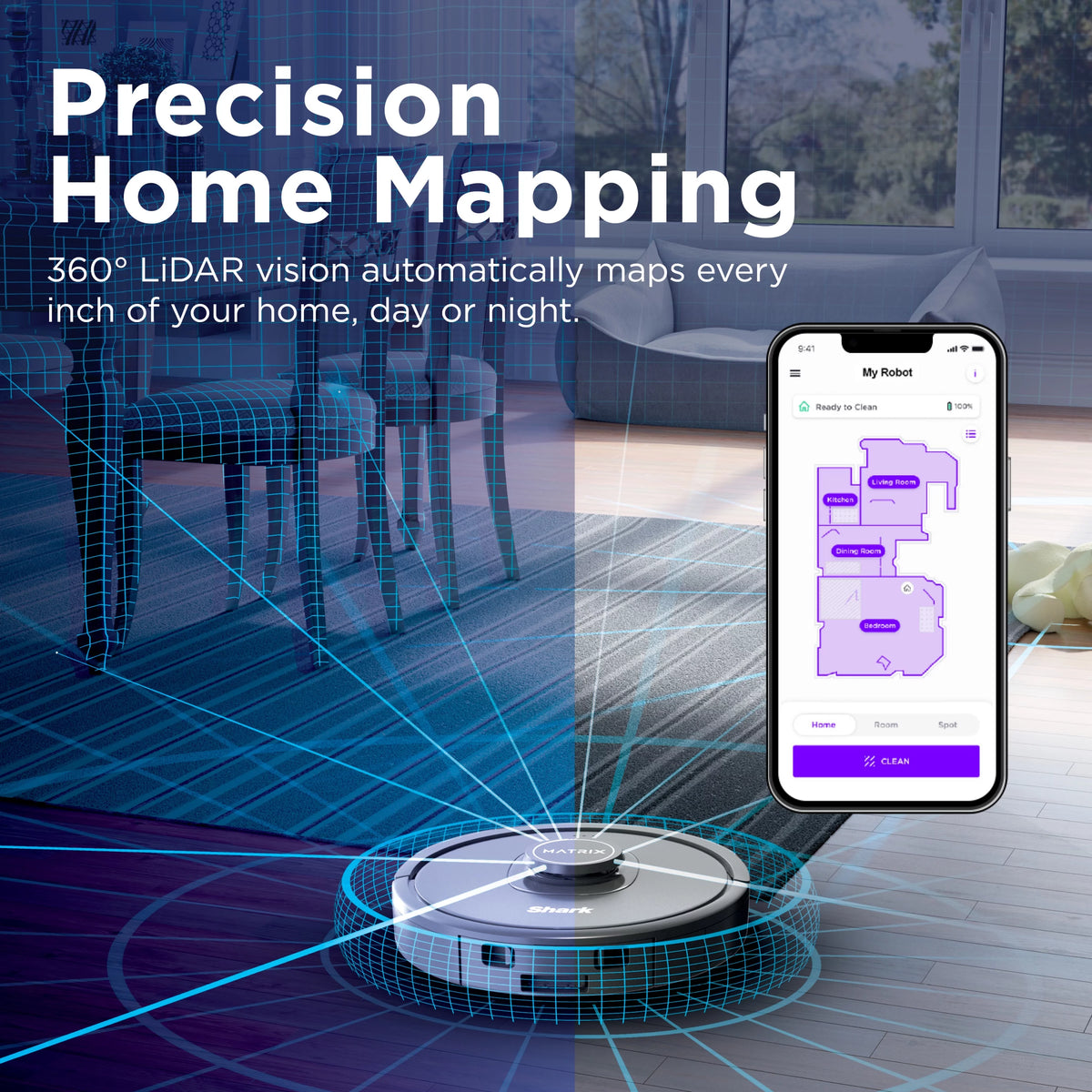 Robot Vacuum with Home Mapping J701296