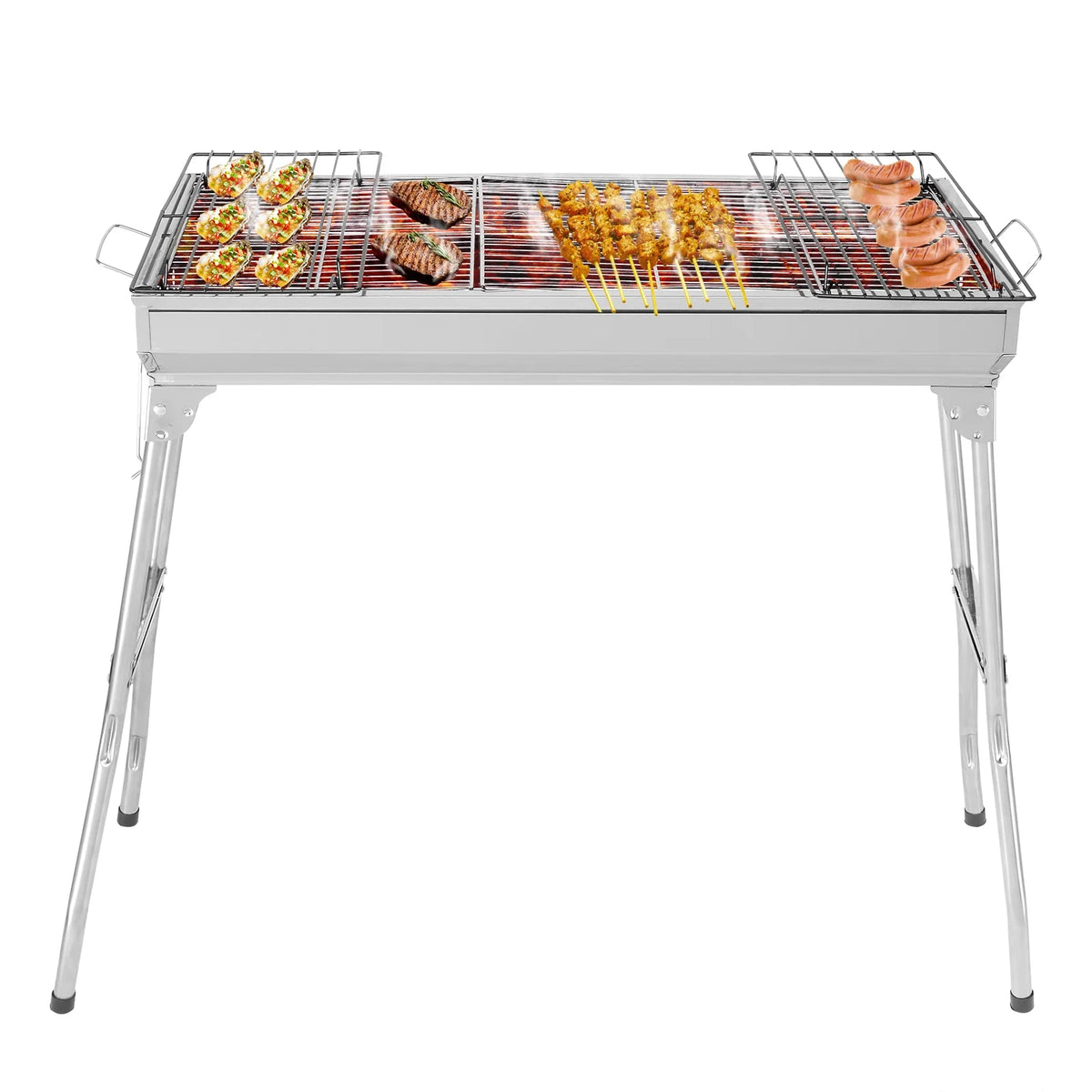 Portable Charcoal BBQ Grill 39.37 x 12.2 x 27.95 inch Q575528