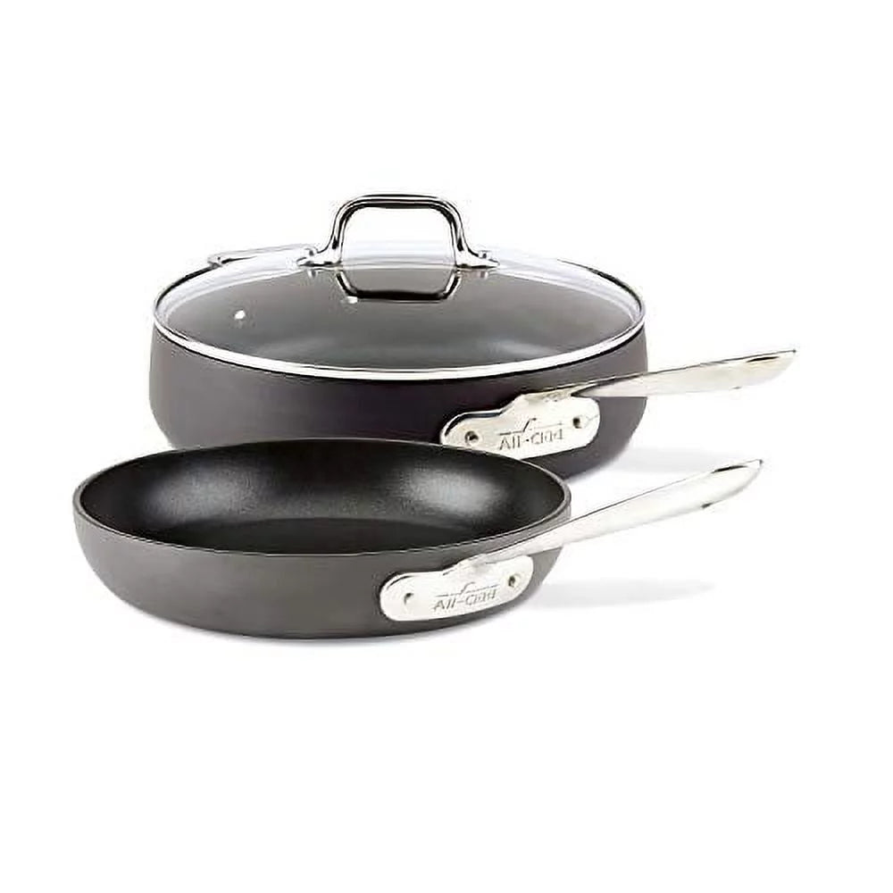 Hard Anodized Nonstick 2 Piece Fry Pan and Saute Pan Set L383