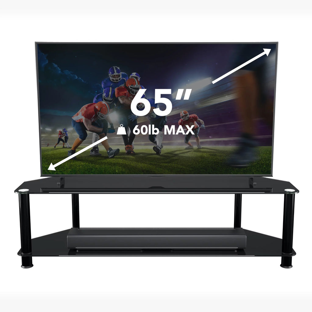 Black Glass TV Stand J4489