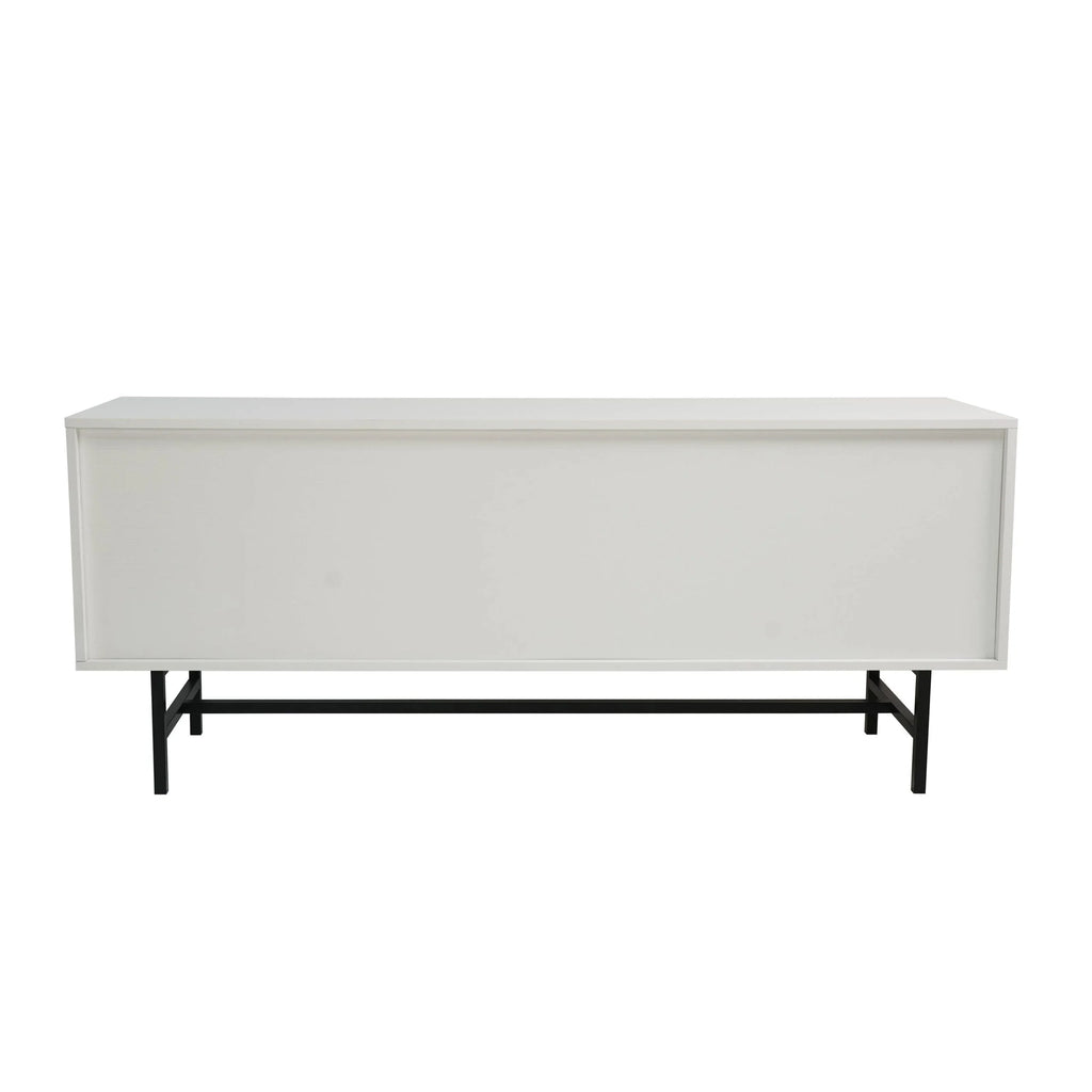 Mid-Century Modern Rectangular TV Stand with Enclosed Storage M6825