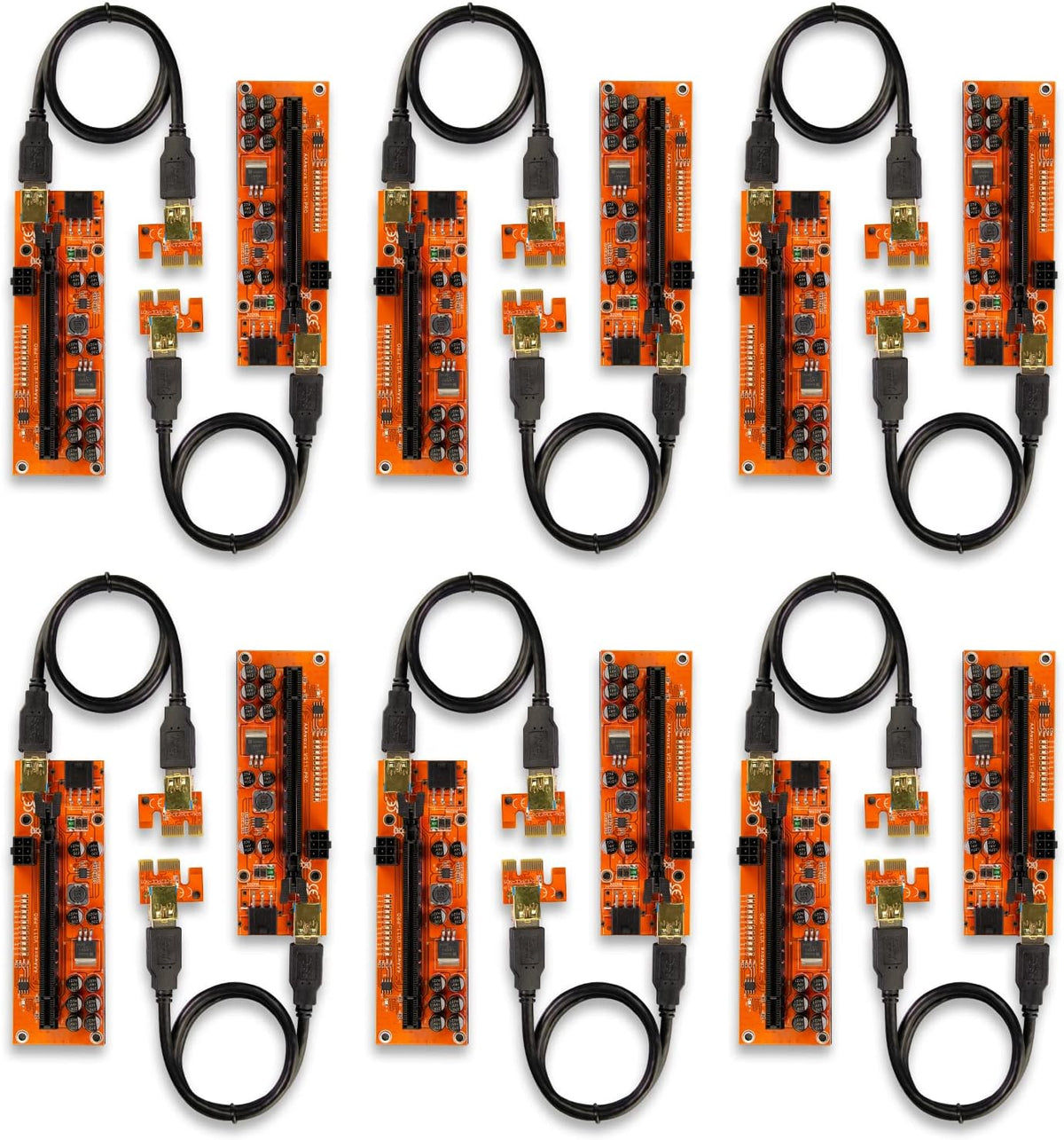 PCIE Riser 1x to 16x Graphic Extension 60cm USB 3.0 Cable Pack of 12 O8766