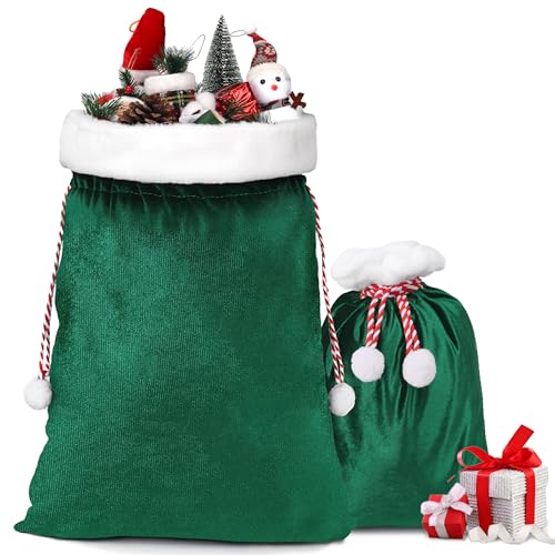 Large Red Velvet Drawstring Gift Bags G47787