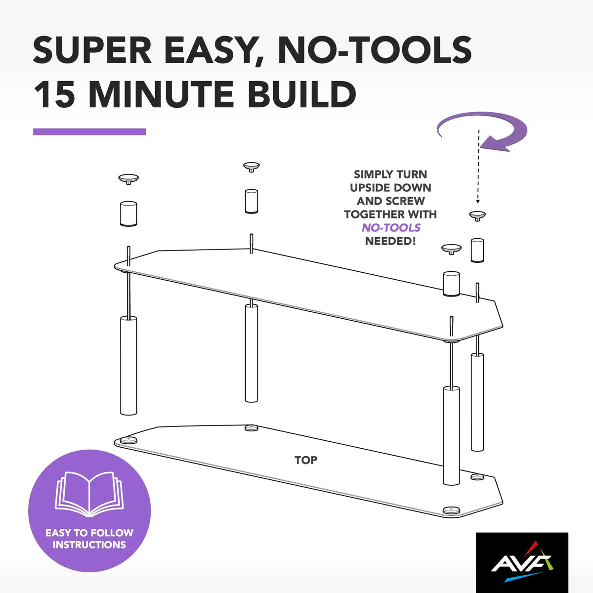 Black Glass TV Stand J4489