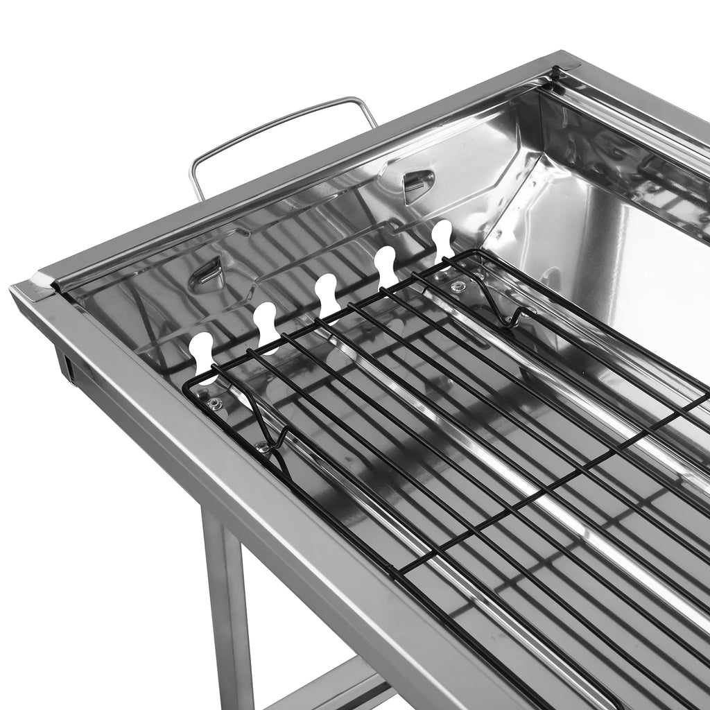 Portable Charcoal BBQ Grill 39.37 x 12.2 x 27.95 inch Q575528