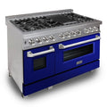 48 in. Gas Burner Electric Oven Range with Blue Gloss Door K78909