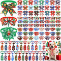 100 Pcs Adjustable Christmas Dog Bow Tie Collar N145