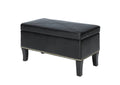Black Storage Ottoman M30872