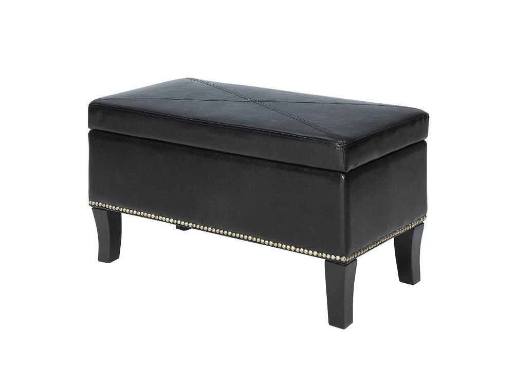 Black Storage Ottoman M30872