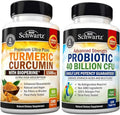 40 Billion CFU Daily Probiotic Supplement Plus Turmeric Curcumin 1500mg Complex N350