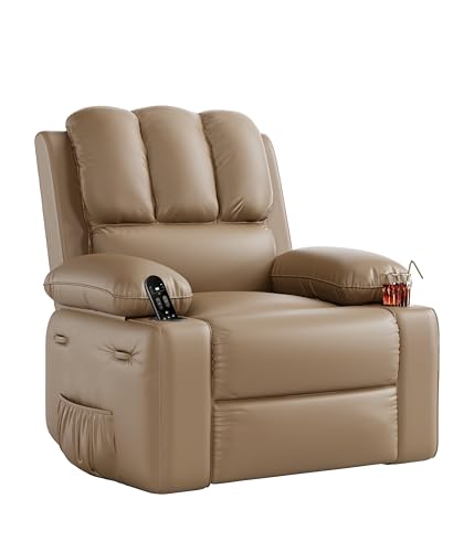 Oversized Grey Recliner Chair with Heat and Massage T2981