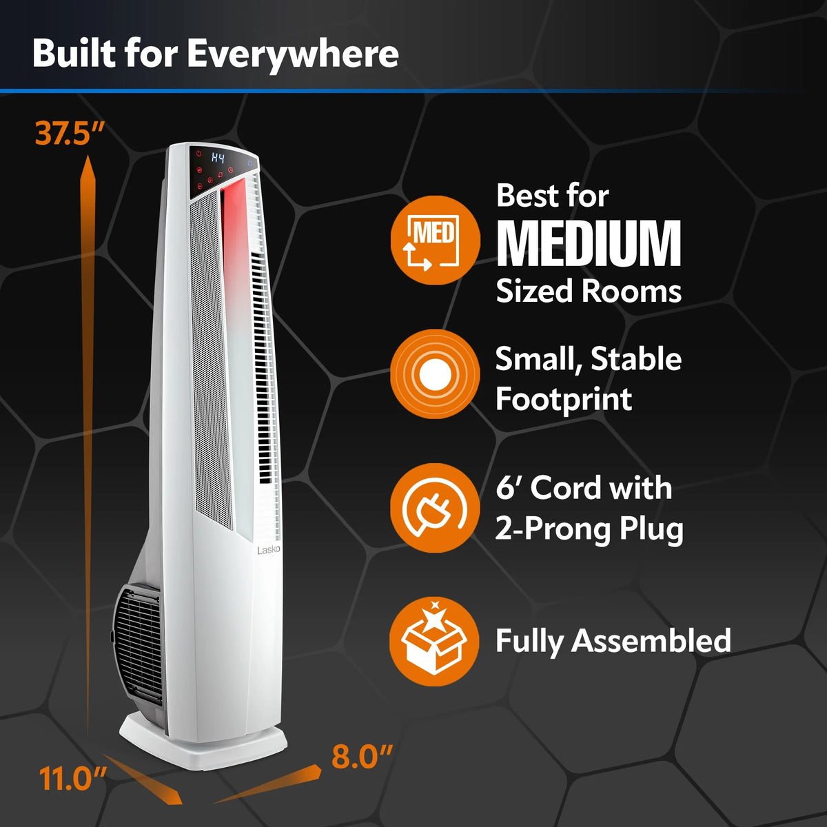 High Velocity Fan and Ceramic Space Heater with Remote E9683