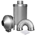 8 inch 750 CFM Inline Fan Carbon Filter Ducting Combo P53813