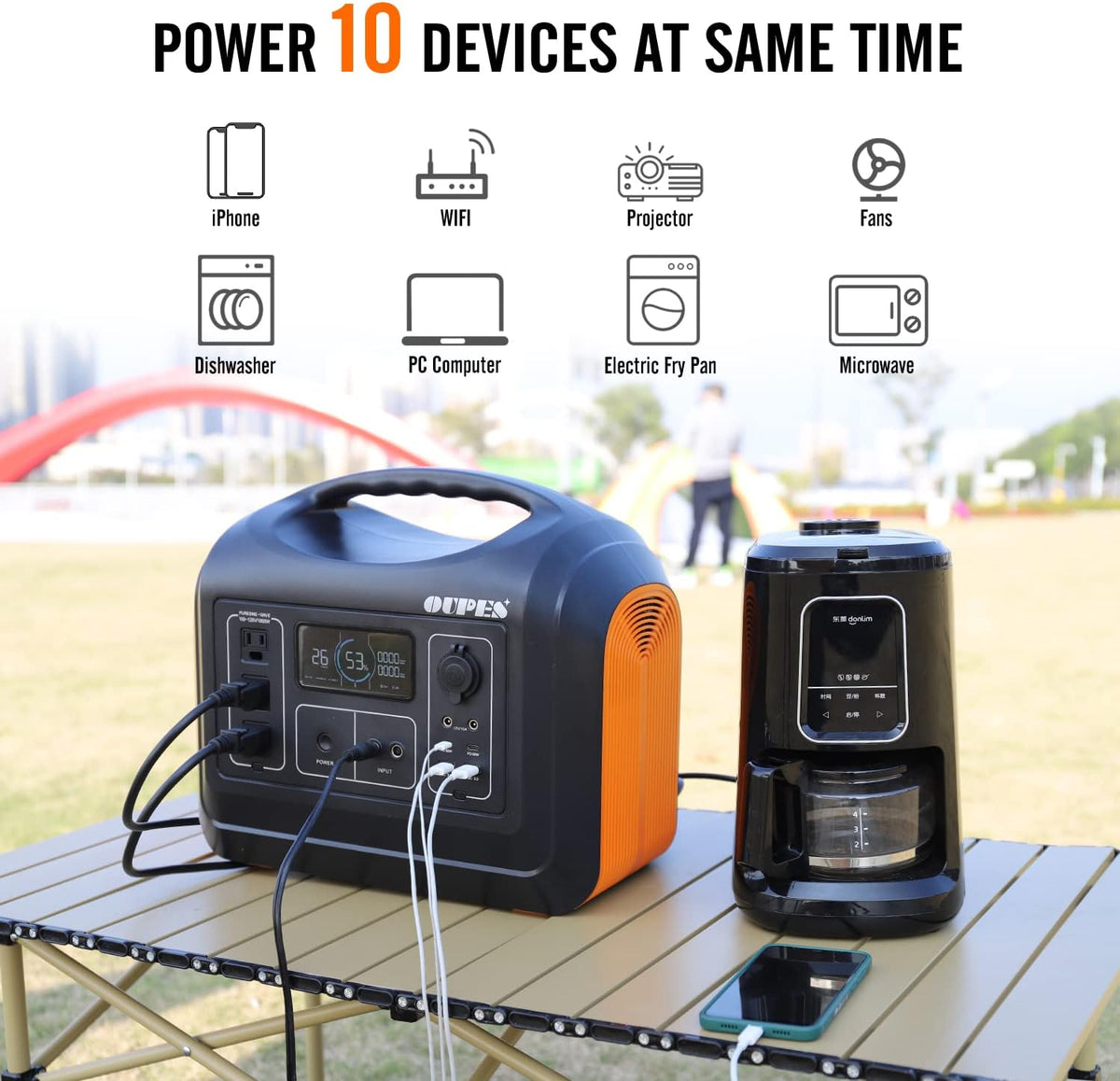 1800W 1488Wh Portable Power Station with 400W Panels K8531