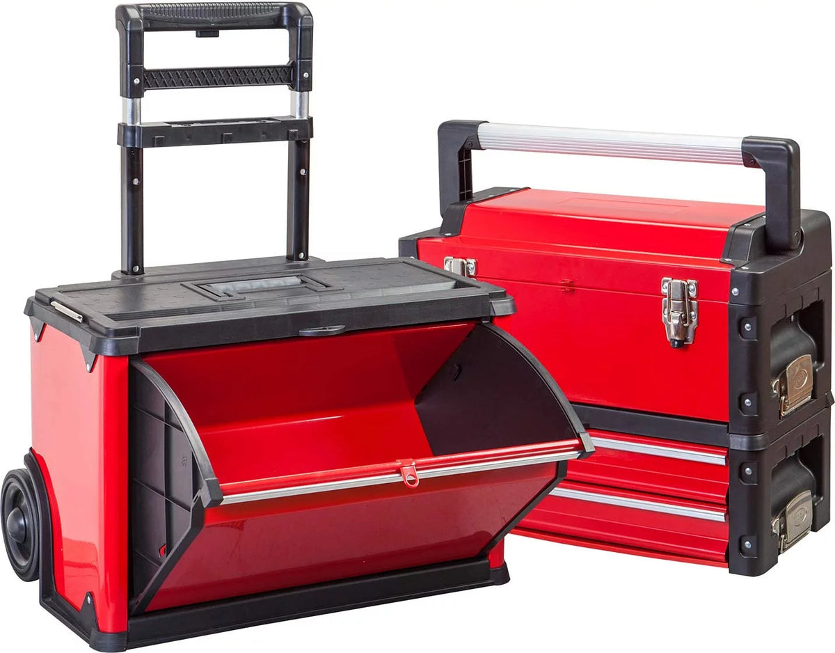 Red Rolling Tool Chest with Wheels 3 Drawers R9909
