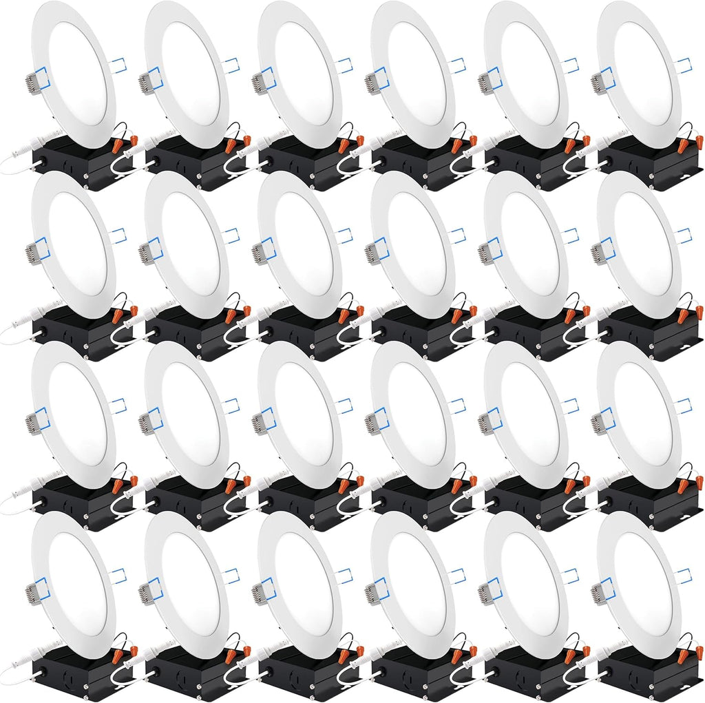24 Pack 6 Inch Ultra Thin LED Recessed Ceiling Lights G22917