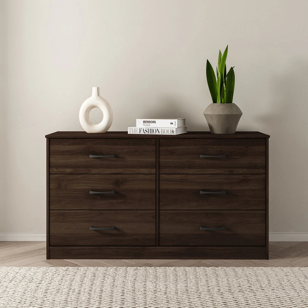 6 Drawer Dark Walnut Dresser R797325