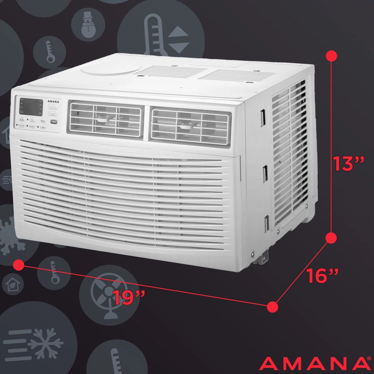 8,000 BTU Window-Mounted Air Conditioner with Remote Control M653959